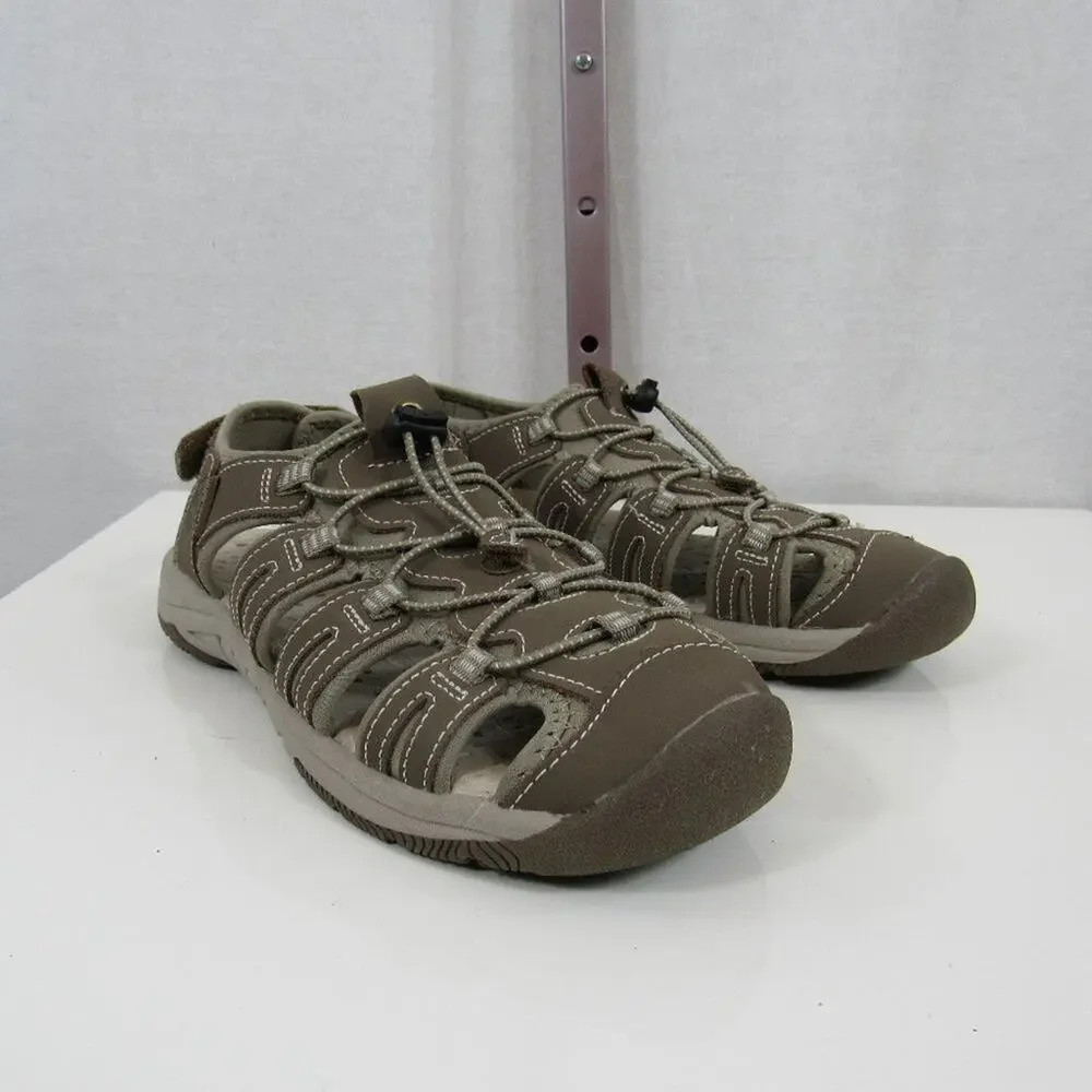 Khombu Crystal River Sandals Brown Olive Fisherman Sport NWOT Hiking Size 7